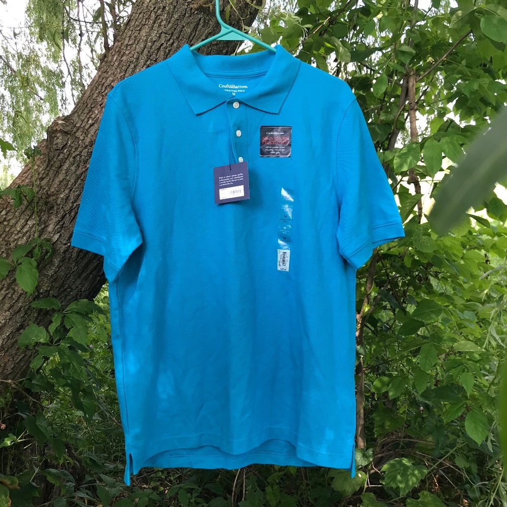 🎃NWT!! Croft & Barrow Sky Blue Signature Polo